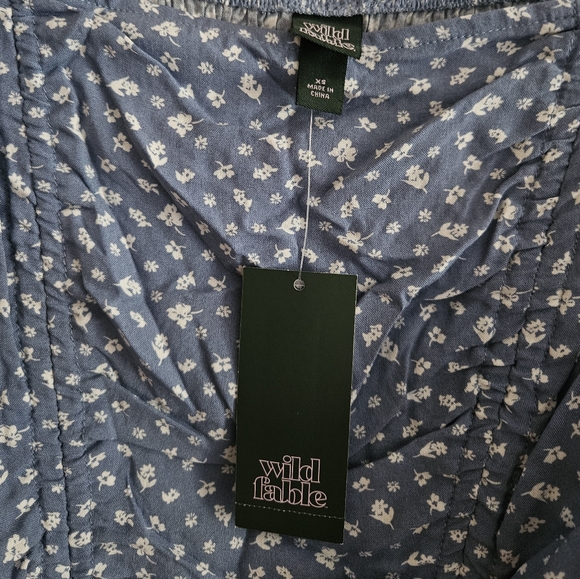 New Wild Fable Women's Blue And White Floral Dress Size XS - Picture 2 of 5